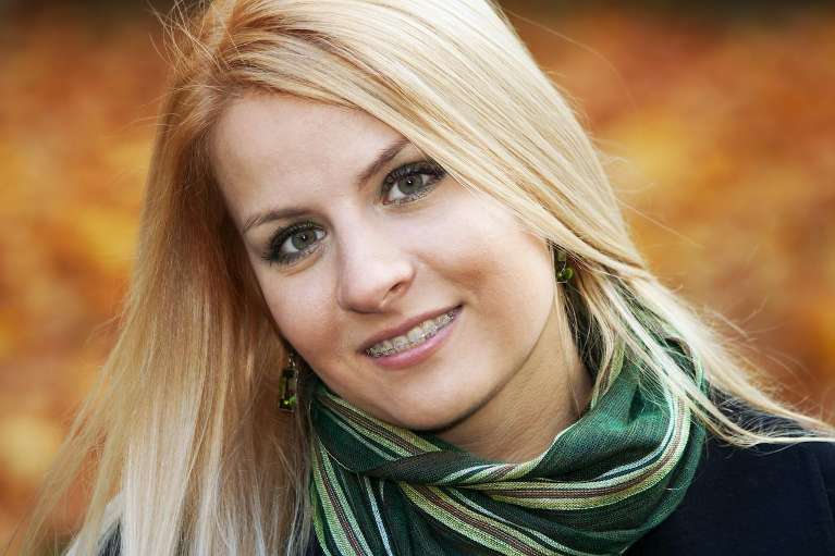  A woman with braces in Pikesville, MD