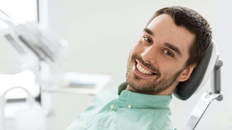 Patient waiting for teeth cleaning at Naylors Court Dental Partners