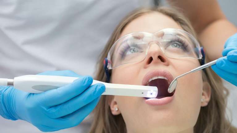 A female patient in Pikesville, MD